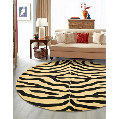 Tapis crème à imprimé animalier Testerman