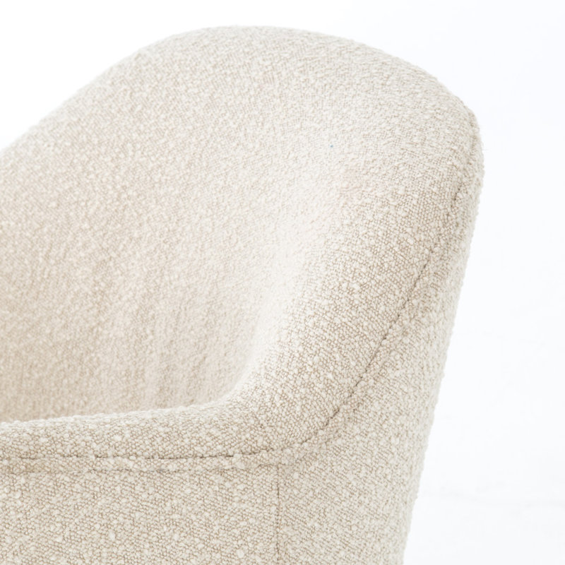 Aurora Wide Swivel Armchair, Knoll Natural Boucle