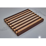 Solid Walnut And Maple Stripes Design Cutting Board