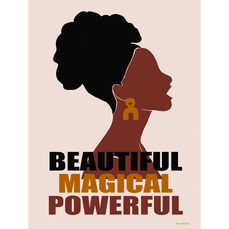 " Beautiful " by Lettered & Lined, 16" H x 12" W