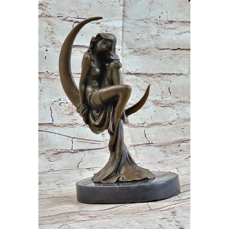 Figurine Kimmell High Life Girl on Crescent Moon