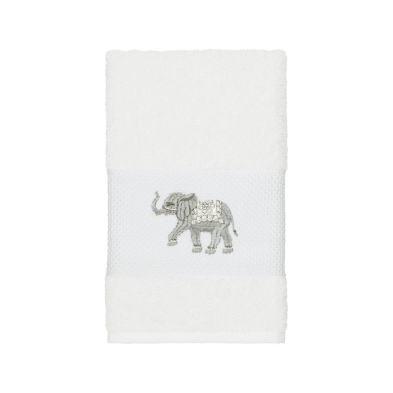 Débarbouillette en coton Quinn, Blanc