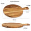Planches à découper rondes en bois 16 po x l 12 po pour planches à découper