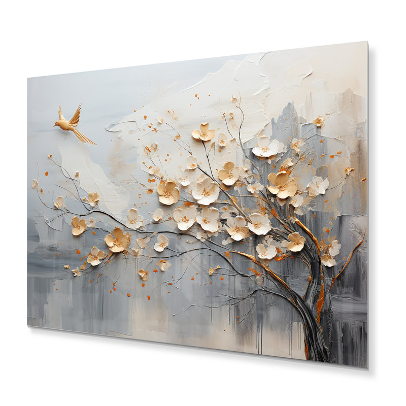 - Impression d'art mural abstrait en métal, H 24 po x l 32 po x P 1 po