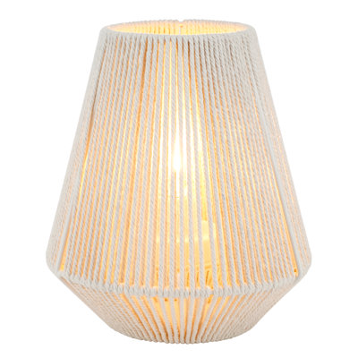 Lampe de chevet tissée en corde de coton H 8 po JHY DESIGN?