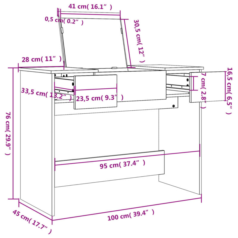 Dressing Table with Mirror