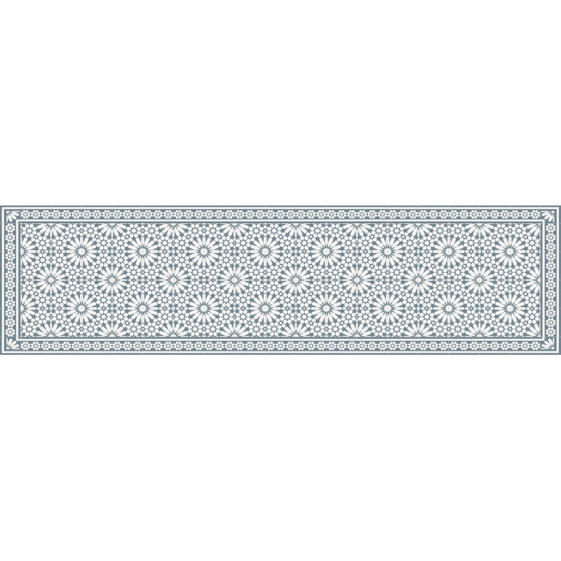 Abhirami Vinyl Machine Printed Area Rug, Rectangle 2'7.5" x 9'10.1"