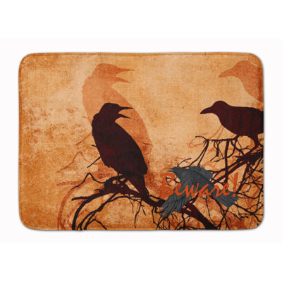 Tapis pour salle de bain en mousse à mémoire de forme oiseau Eila