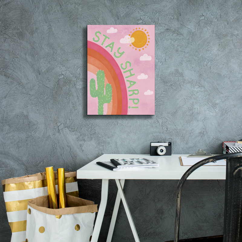 Winston Porter 'Stay Sharp' by Club Daydream Canvas Wall Art, 12" x 16", H 16 po x l 12 po x P 0,75 po