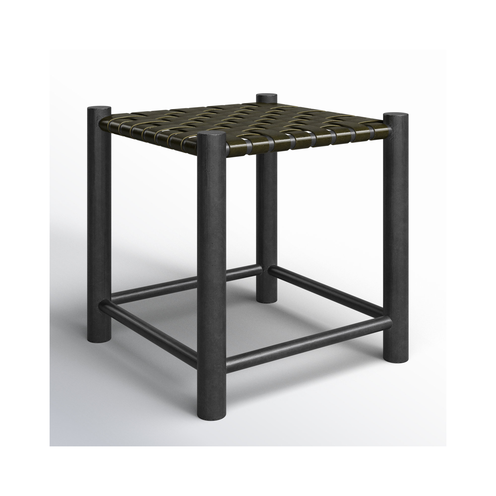 Karo Accent Stool, Olive Green