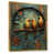 Toile avec cadre flottant or