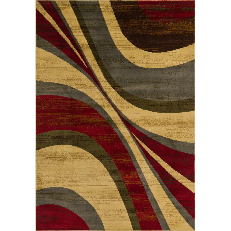 Abstract Indoor Rug, Rectangle 7' x 10'