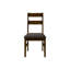 Chaise de salle à manger, hauteur 37 po, ensemble de 2, rembourrée, latérale, salle à manger, tissu en bois massif de cuisine, transitionnel
