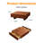 Modern Square Walnut Coffee Table with Storage Drawers, Center Table for Living Room & Home Office