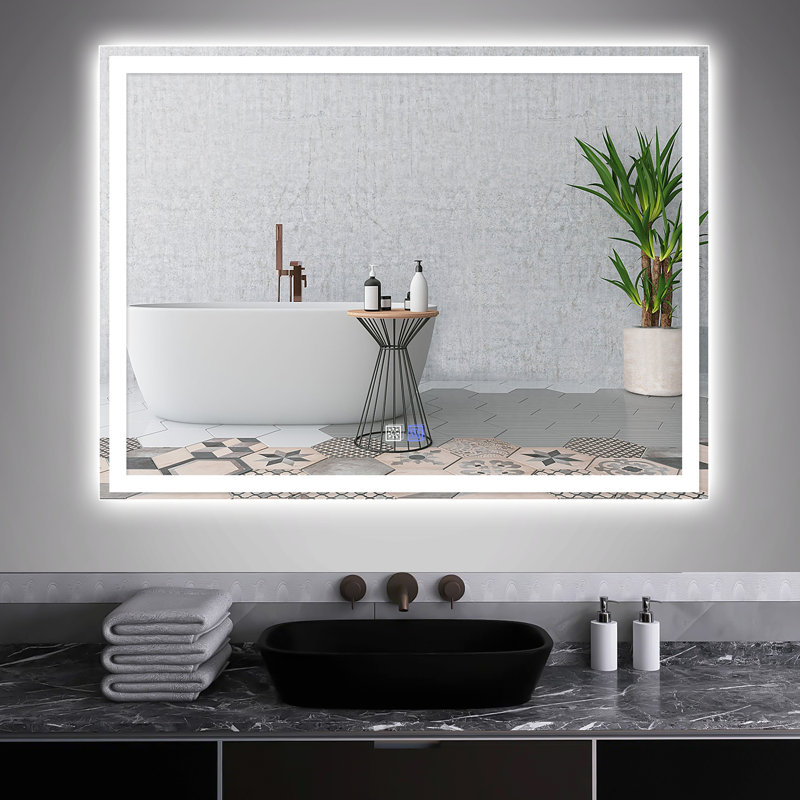 Kolston Metal Rectangle Wall Mirror, 36" x 48"