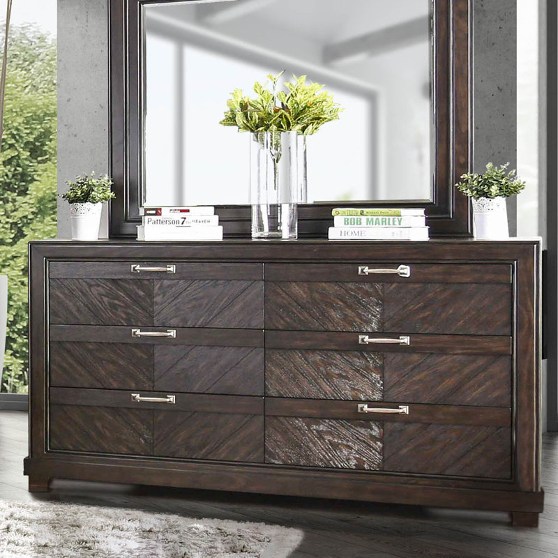 Commode double 6 tiroirs avec miroir Erhardt