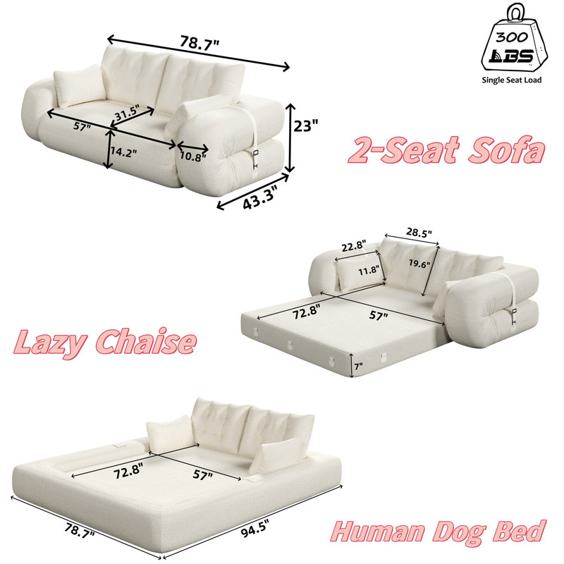 Multi-Functional Foldable Sofa Bed