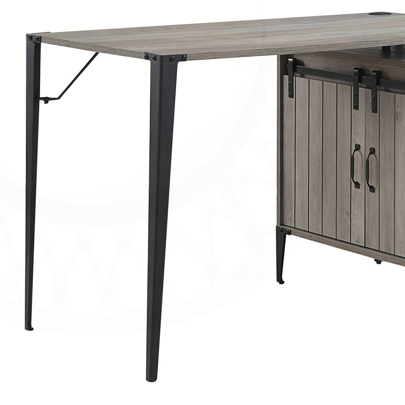 Bureau d'écriture Zakwani, Gris, 31" H x 65" W x 65" D