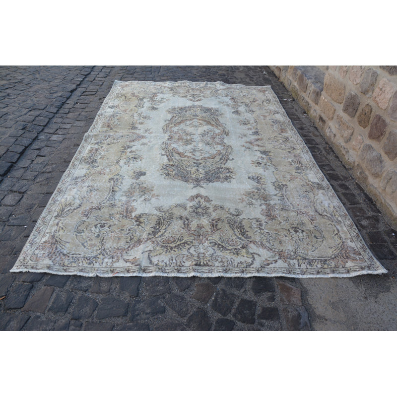 Turkish Rugs, Kitchen Rugs, Vintage Rugs, Brown Luxury Rugs, 6.8x10.1 ft Large Rug, Statement Rugs