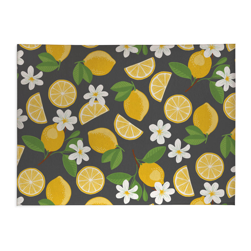 Tapis de bureau léger et antidérapant Lemmie, Gris anthracite, L 72 po x P 48 po
