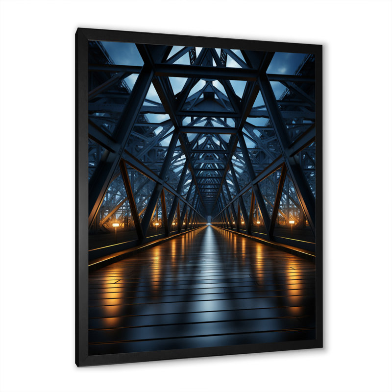 Pont suspendu Letrisha, Cadre photo noir, H 32 po x l 24 po x P 1 po