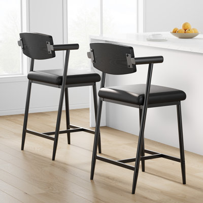 Counter Stool with Metal Frame