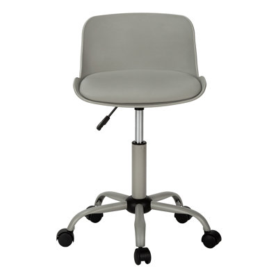 Office Chair, Adjustable Height, Swivel, Ergonomic, Computer Desk, Work, Juvenile Leather Look Metal, Contemporary, Modern