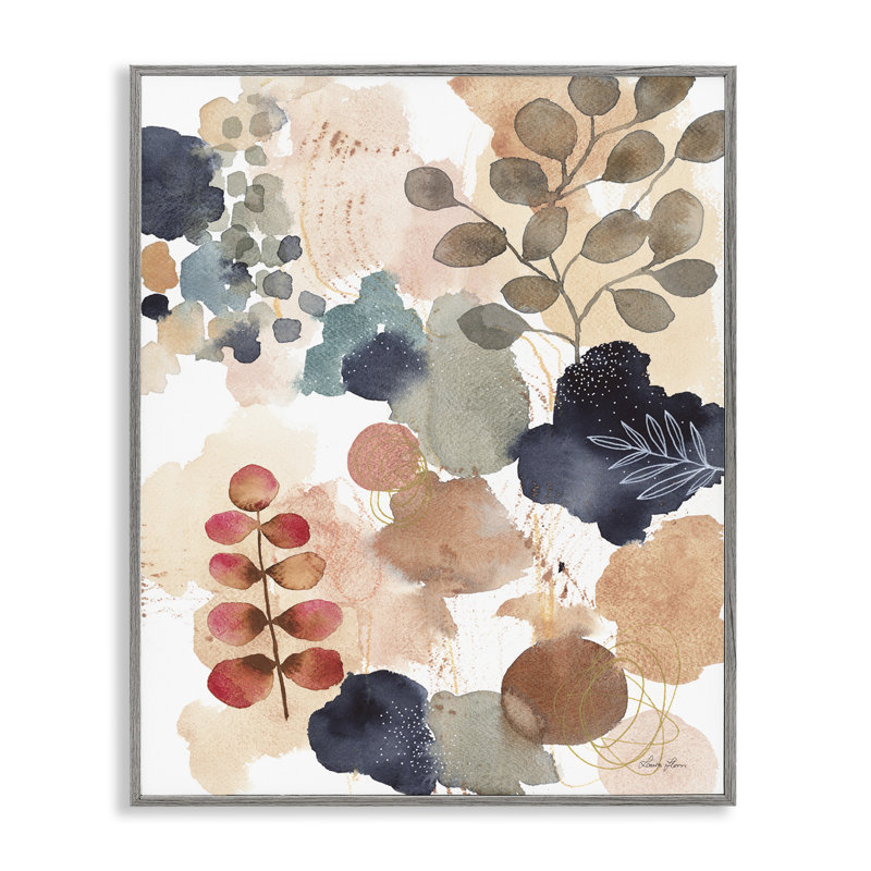Peinture abstraite de style botanique abstrait, collage boho moderne par Laura Horn - Peinture, Estampe numérique Farmhouse