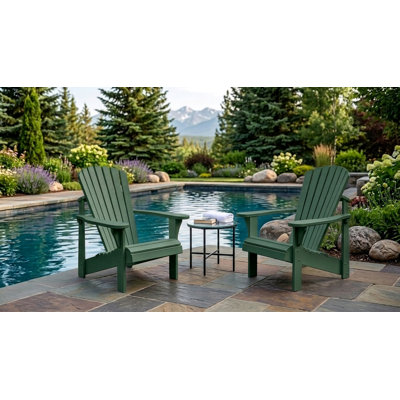  Color Craft Collection Solid Wood Adirondack Chair – 14 Sherwin-Williams Finish Options, Outdoor Patio Seating