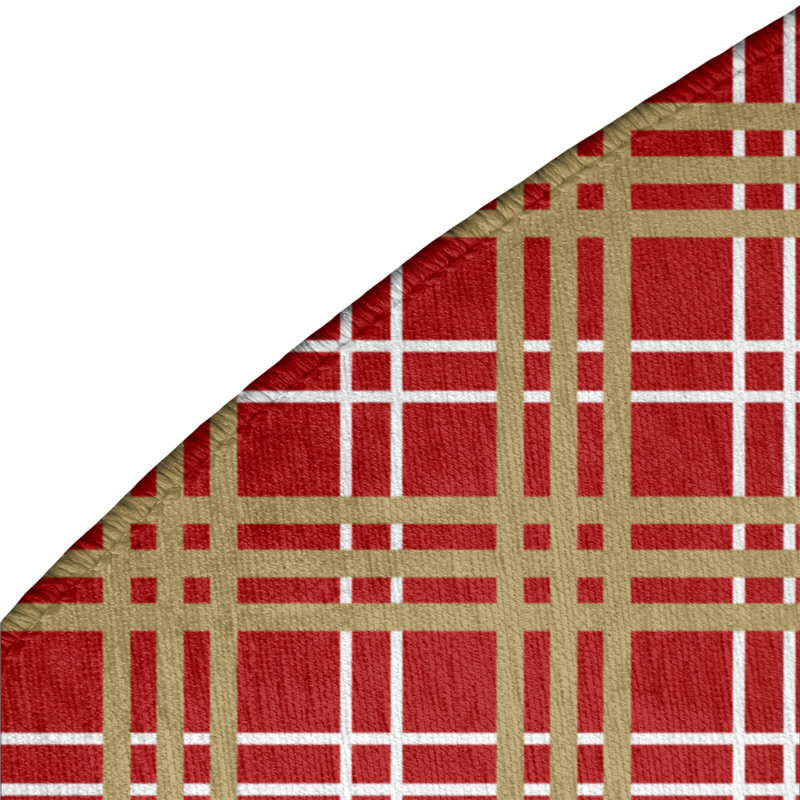 Plaid Indoor Rug, Round 5'