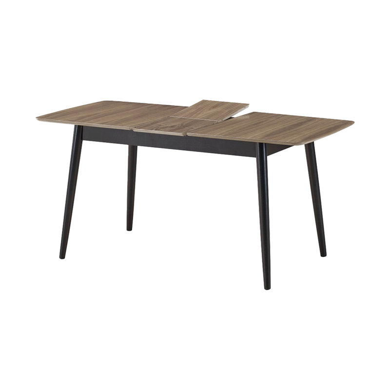 Table à manger de 51,4 po de largeur, naturel et noir