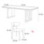 Ensemble de table de salle à manger rectangulaire simple de style rétro-106847133