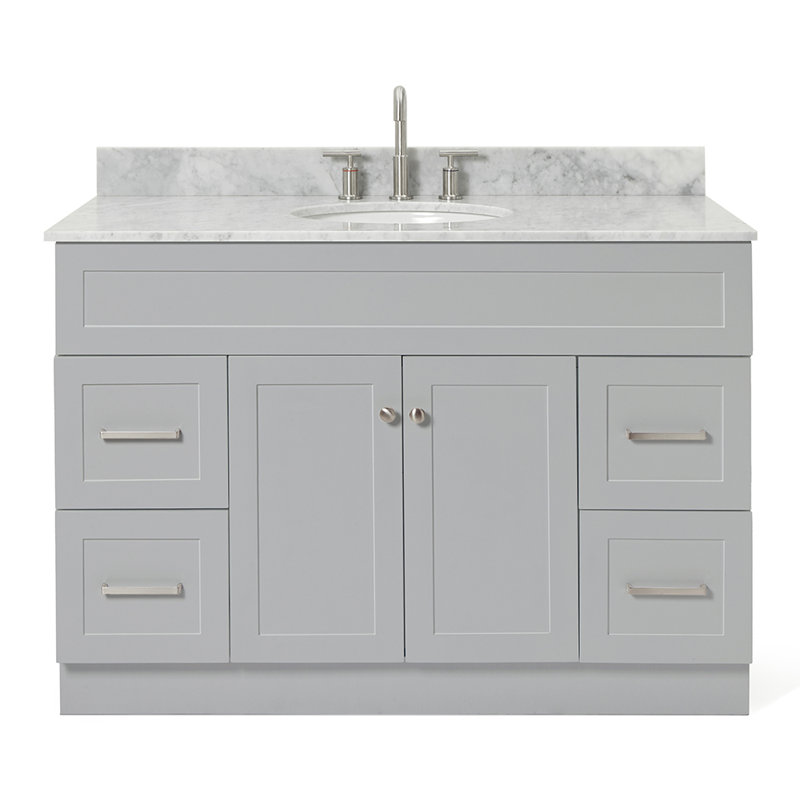 Ensemble de meuble-lavabo simple 49 po Partham, gris
