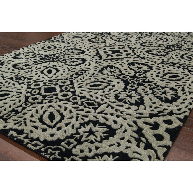 Demartino Wool Geometric Indoor Rug, Rectangle 7'6" x 9'6"