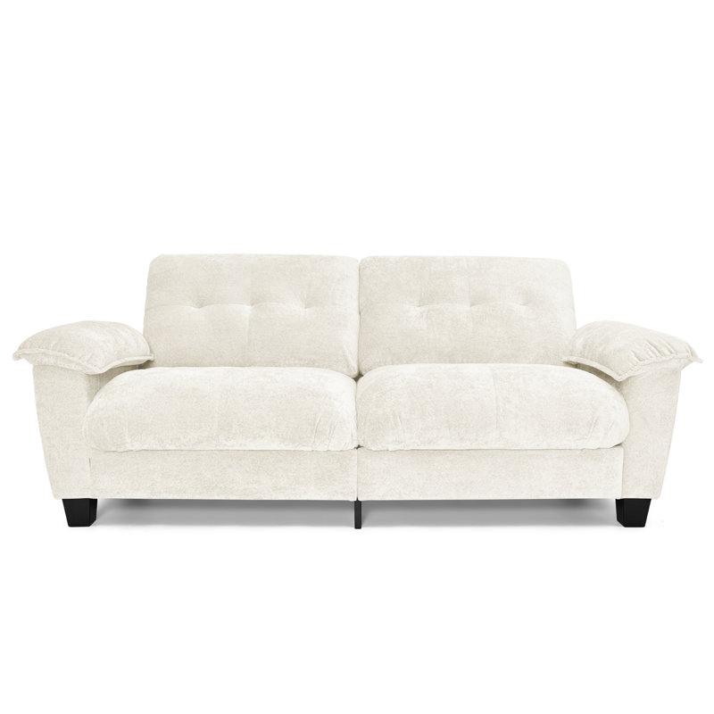 Ample Cloud Modern Upholstered Sofa Deep Seat Couches With Supreme Comfort, White
