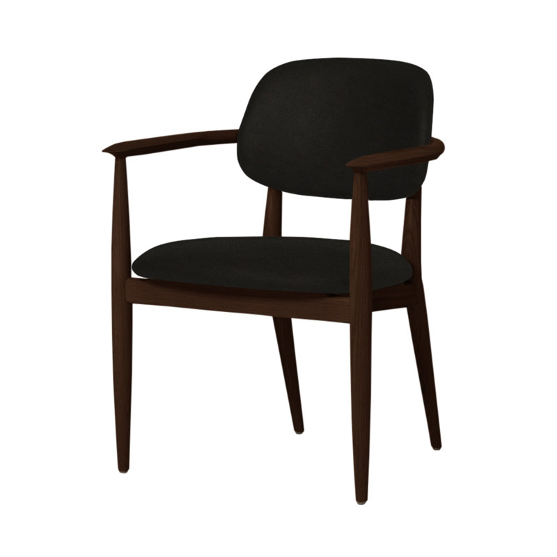 Chaise Slow de Space Copenhagen, Chêne brun foncé, Nouveau gris anthracite Newcastle 1365