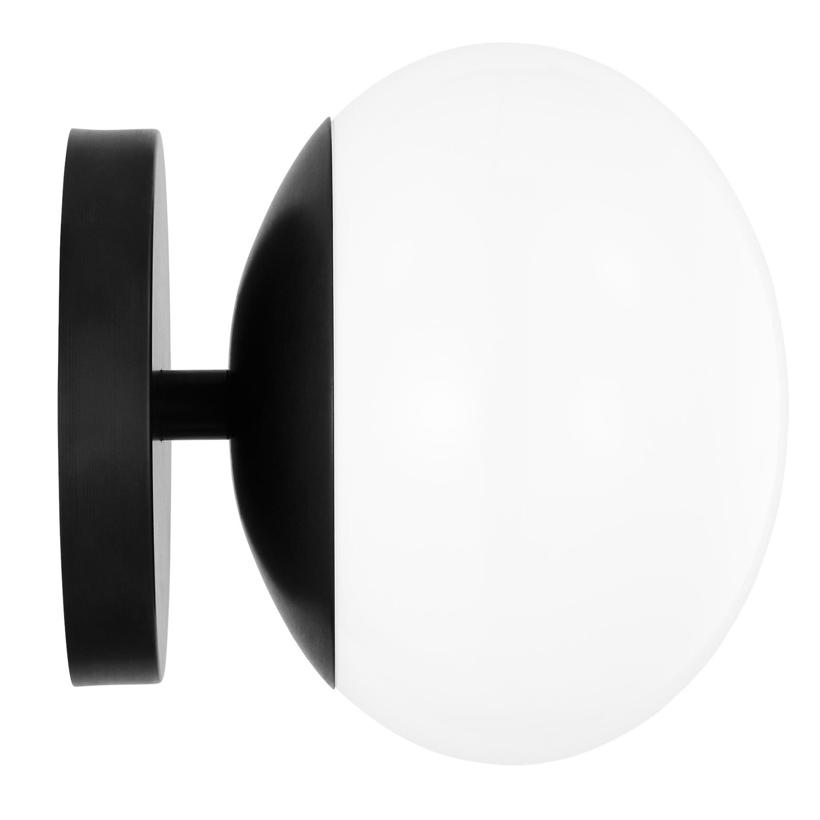 Vibi Single Light Glass Steel Dimmable Flush Mounted Sconce, Aged Iron