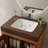 30" Classic Freestanding Bathroom Vanity With Sintered Stone Top, White Ceramic Sink & Gold Legs, Storage Cabinet-61365957-57337077