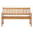 Aney 60" Wide Solid Wood Two Seat Bench With Pop Up Table