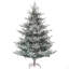 Arbre de Noël artificiel pin 7,5 pi avec 1218 pointes enneigées, support en métal pliable, assemblage facile, arbre de Noël à charnières pour les fêtes à la maison