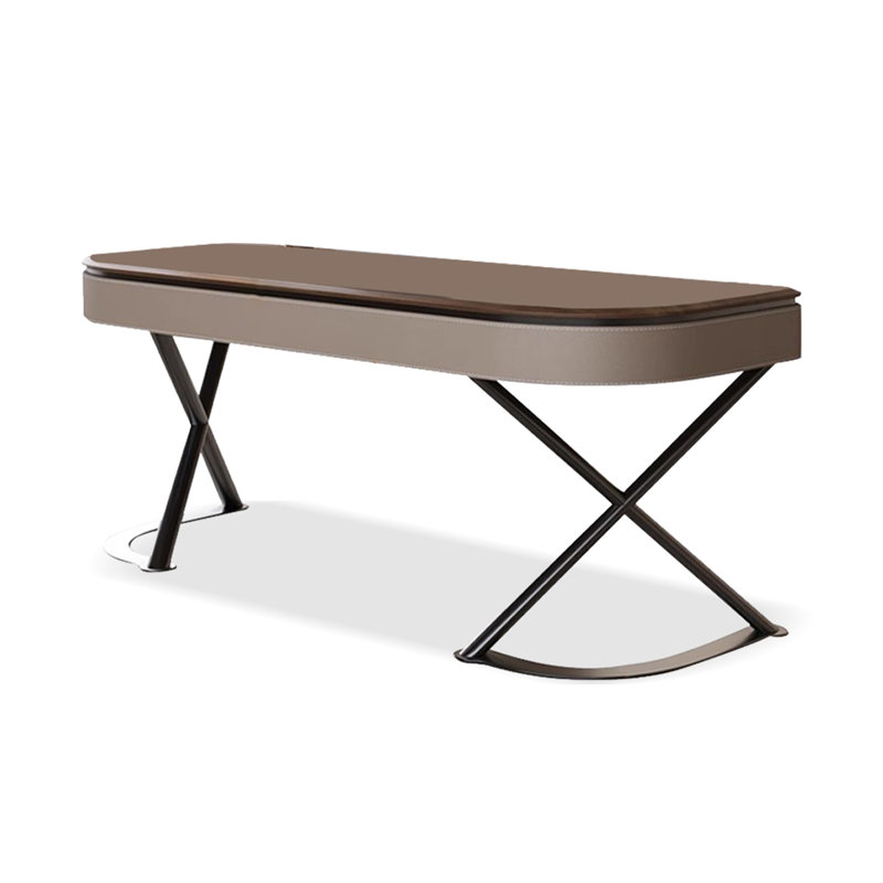 Bureau en bois massif haut de gamme léger et luxueux, H 29,53 po x l 55,12 po x P 27,56 po