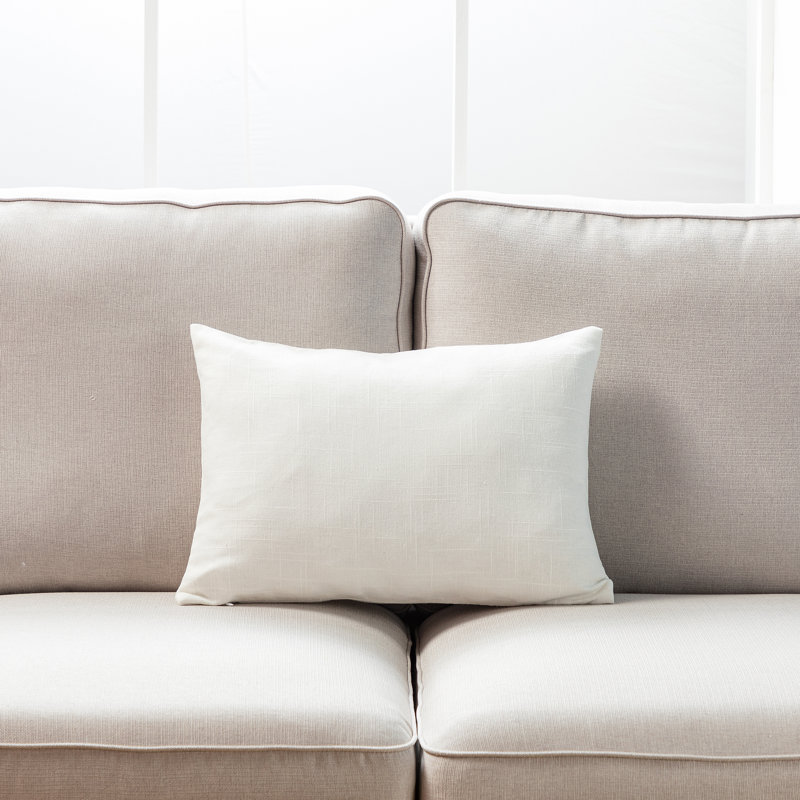 SEATTLE SOLID Throw Pillow, Ivory, Down Blend
