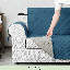 Housse de canapé pour canapé à 3 coussins, housse de canapé antidérapante pour chiens, housse de protection de meuble avec sangles élastiques en mousse pour chat (canapé XL, turquoise)-672788696-672788697
