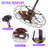 20-Inch Outdoor Plug-In Hanging Caged Ceiling Fan with LED Light, Remote and App Control, Black Brush Gold-133733997-133733995