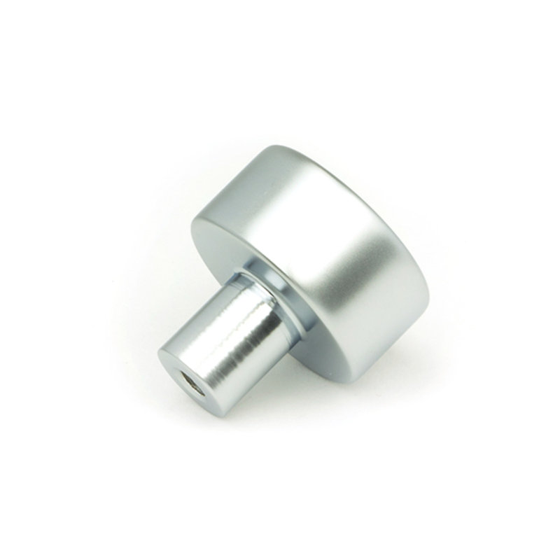 Round Knob, 2.5 cm, Satin Chrome