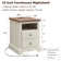 Farideh Rustic Nightstand with Charging Station, Side Bed Table with 2 Drawers & Open Shelf