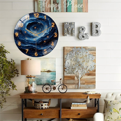 Gg001_00382_ Art - 12'' Modern Glass Wall Clock