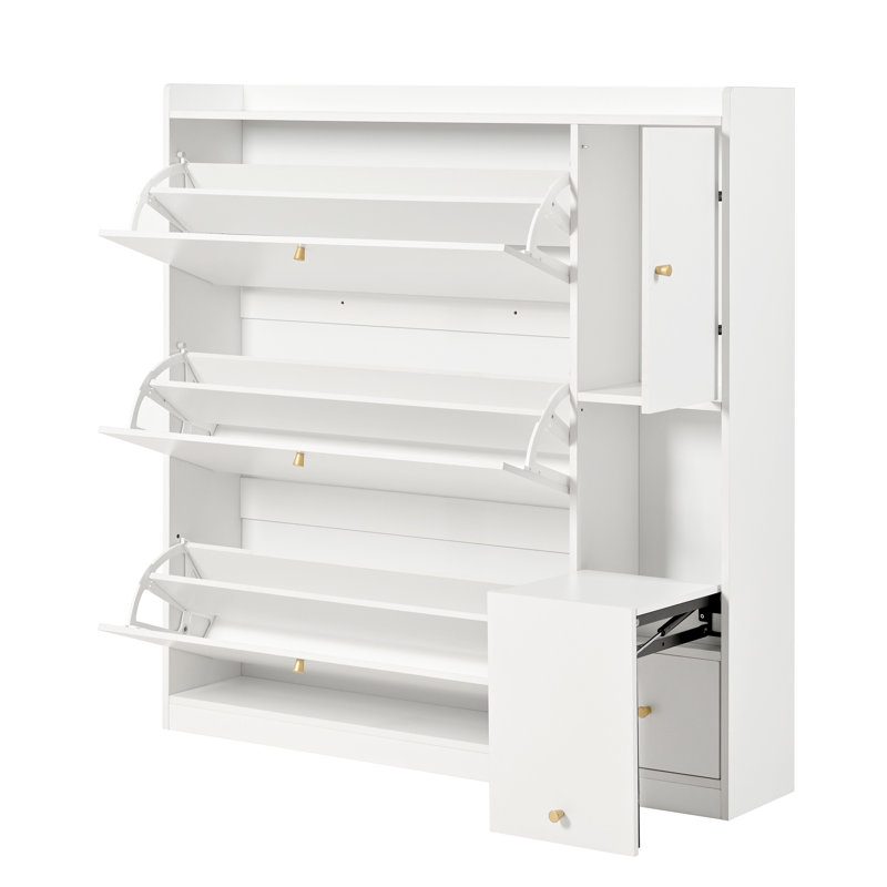 24 Pair Shoe Storage Cabinet