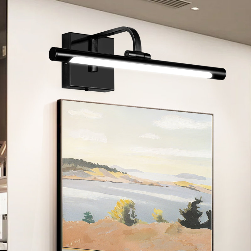 1-Light Dimmable LED Picture Light 3000K/4000K/5000K Adjustable, 640 Lumens, 4.33" H x 16" W x 8.26" D, Matte Black