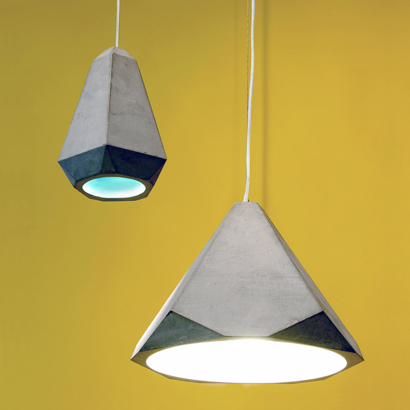 Portland 1 - Light Pendant, Aqua, 10.2" H x 14.6" W x 14.6" D